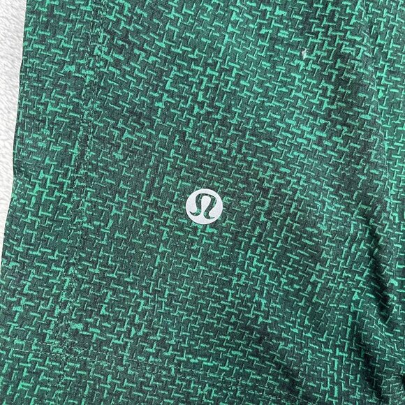 Lululemon Men's T.H.E. Short‎ Green Geometric Sz M 7” Inseam Lined Drawstring - Picture 2 of 9